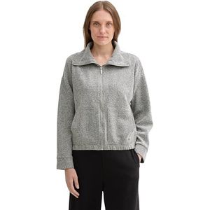 TOM TAILOR Sweatjack voor dames, 36596 - Grey Heringbone Boucle, XXL