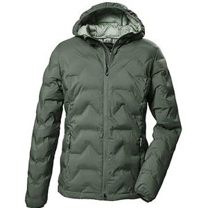 killtec dames Gewatteerd jack/functioneel jack met capuchon KOW 8 WMN QLTD JCKT, grüngrau, 40, 41805-000