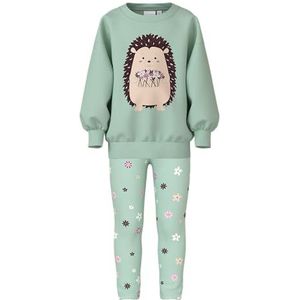 Name It - Nmfvalona Ls Long RLX - Sweat Set - Gossamer Green - 128
