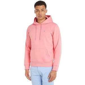 Tommy Jeans TJM Regular Fleece Hoodie Sweatshirt voor heren, Roze gekieteld, L