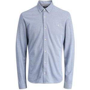 Jprblublake Pique Detail L/S Shirt, Chambray Blue, XS