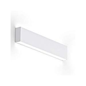 Homemania Giano wandlamp, rechthoekig, wit aluminium, 51,8 x 4,2 x 9,8 cm, 1 x LED, 26 W, 1637 lm, 3000 K, 220-240 V