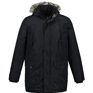 JP 1880 Heren grote maten grote maten Menswear L-8XL Parka, DownTouch wattering, capuchon 793870, Donkerblauw, 3XL