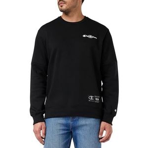 Champion Legacy Basketbal-Powerblend Fleece Crewneck sweatshirt voor heren, zwart/grijs monument, S