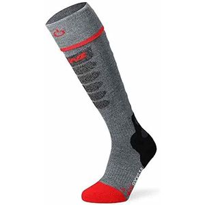 Lenz Heat 5.1 Slim Fit sokken 2023 grijs/rood
