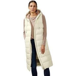 Extra lang gewatteerd vest, snow cream, 42