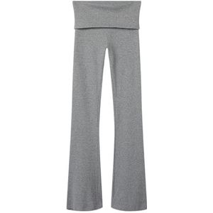 NAME IT Nlfkula Bootcut Rib Pant stoffen broek voor meisjes, grijs gemêleerd, 140 EU, gemengd grijs, 140