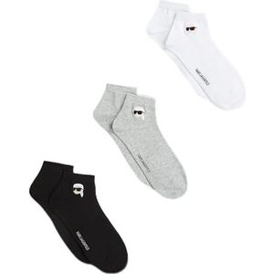 Karl Lagerfeld - Ikon - Lot van 3 Paar Sport Sokken - Zwart/Wit/Grijs