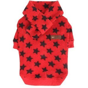 Puppia PAND-TS1152 Stellar Sweater, L, rood