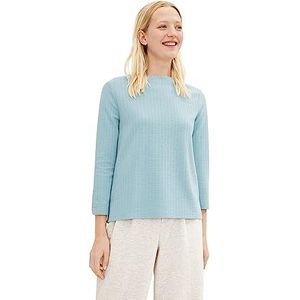 TOM TAILOR Dames Sweatshirt met structuur 1034528, 30838 - Tourmaline, S