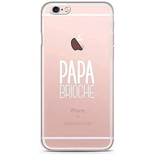 Zokko Beschermhoes voor iPhone 6 Plus, Papa Brioche, zacht, transparant, wit