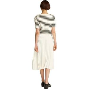 TOMMY HILFIGER Dames VLOEISTE GEPULDE PULL ON MIDI ROK WW0WW43886, geel, 42, Geel (ivoorbloemblaadje), 68