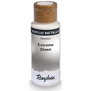 Rayher Hobby Extreme Sheen 35014606 Metallic verf, zilver, fles 59 ml, acrylverf metallic, gepatenteerde recept,