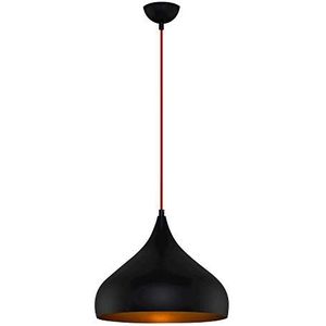 Homemania hanglamp Orlando kleur zwart van metaal voor woonkamer, woonkamer, keuken, slaapkamer, kantoor, E27, 40 W, eenheidsmaat