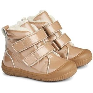Wheat Unisex kinderschoenen lakleer looplaarzen Snugga wol baby 100% patent leer loopschoen, 9011 Beige, 21 EU