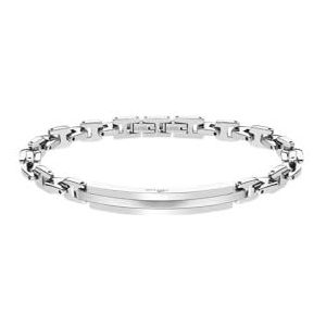 LOTUS - Armband - Roestvrij Staal - 220 mm - Gestructureerd