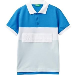 United Colors of Benetton Poloshirt voor kinderen en jongeren, Blauw, 130 cm