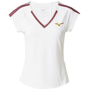 Mizuno T-shirt met print voor dames, wit, XS, Kleur: wit, XS