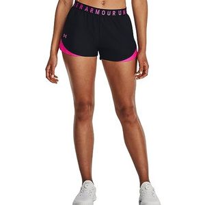 Under Armour Womens Play Up 3.0 Shorts (pak van 1), Zwart/Rebel Roze, XL