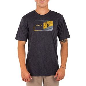 Hurley Heren dagelijks gewassen Halfer Swamis T-shirt met korte mouwen - zwart - XXL
