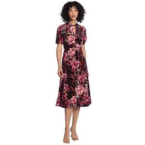 Maggy London Keyhole Neck Velvet A-Line jurk Gelegenheid Feest Event Guest of Wedding Jurk, rozijnen, wijn, olijfgroen, maat 48, rozijnen, wijn, olijfgroen, 44