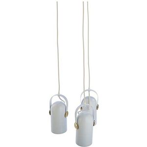 Homemania hanglamp Ronya hanglamp, plafondlamp, wit metaal, 30 x 30 x 120 cm, 3 x max 40 W, E27