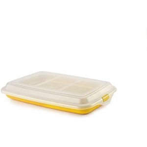 Ibili - Taper voor worsten en vleeswaren Geel 24,8 x 14,4 cm, BPA-vrij kunststof, herbruikbaar