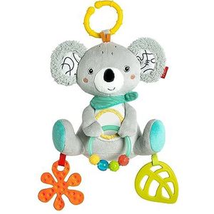 Fehn Activity-Koala – Baby Motorikspielzeug für Kinderwagen, Kinderbett und Babyschale – zum Beißen, Greifen und Geräusche erzeugen – Spielzeug für Babys und Kinder ab 3+ Monaten