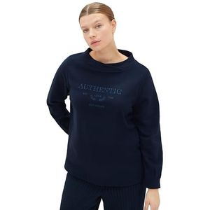 TOM TAILOR Dames Plussize Sweatshirt, 10668 - Sky Captain Blue, 48/Grote Maten