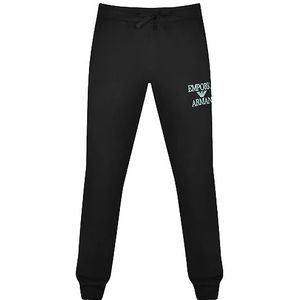 Emporio Armani Heren Iconic Terry Men's Trousers Sweatpants, zwart, XL