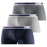 s.Oliver Boxershorts  navy / grijs gemêleerd / wit