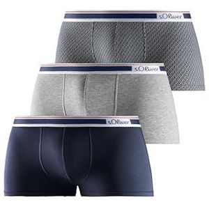 s.Oliver Boxershorts  navy / grijs gemêleerd / wit