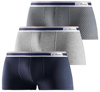 s.Oliver Boxershorts  navy / grijs gemêleerd / wit