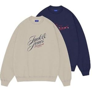 JACK&JONES - JORINWOOD - Sweatshirt - Heren - 2PK - Ronde Hals - Lange Mouwen