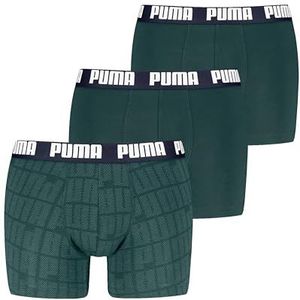 PUMA - Boxershorts - Groen/Marineblauw - Verpakking van 3 Stuks