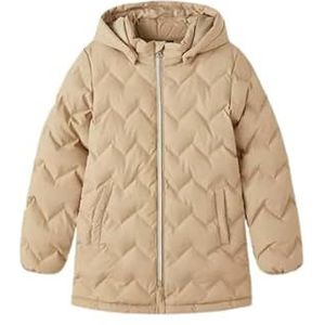 NAME IT Baby Girls NMFMALENE Buffer Jacket Camp Jacket, Silver Mink, 86, silver mink, 86 cm