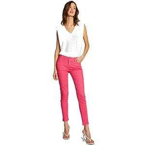 Morgan Dames skinny jeans met lage tailleband PETRA1 middenroze T44, Azalee, 42