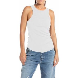 Replay Rib Tanktop voor dames, 001, wit, S