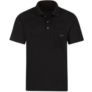 Trigema Heren poloshirt single jersey, zwart (008), 5XL