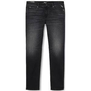 Replay Dames Jeans New Luz Skinny-Fit Bio, Black 098, 27W / 28L