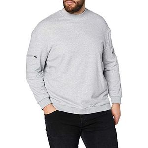 Urban Classics Terry Crew Sweatshirt voor heren, gemengd grijs, M