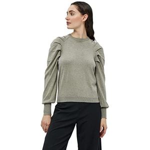 Minus Dames Scarlet Knit Trui, Hout Smoke Melange, XS