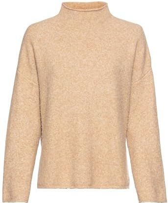 Camel Active - Gebreide Coltrui - Camel - Polyester/Wol/Elastaan