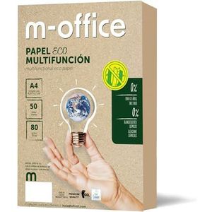 M-Office Gerecycled papier, DIN A4, 80 g, verpakking met 50 vellen, 100% gerecycled