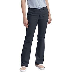 Dickies Women's Slim Fit Boot Cut Stretch Twill Pant, Dark Navy, 10 Regular