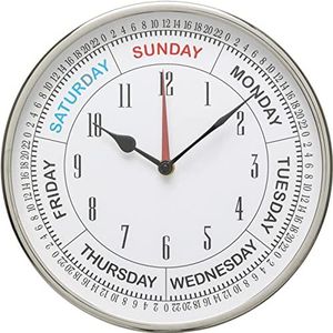 Kare Design wandklok barometer, klok, zilver, 30cm