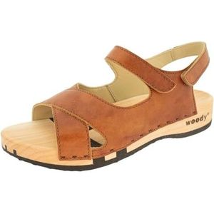 Woody Gloria houten schoen, saforbruin, 40 EU, Saforbruin, 40 EU