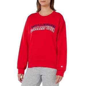 Champion Legacy Color Punch W-Light Powerblend Fleece Crewneck Sweatshirt voor dames, rood CRD, M