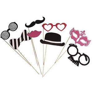 Rayher Party maskers, papier/houten stok