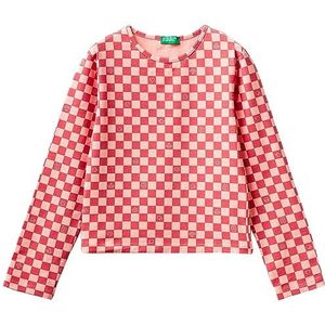 United Colors of Benetton M/L, Quadri Rosa Salmone E Rosa 63d
